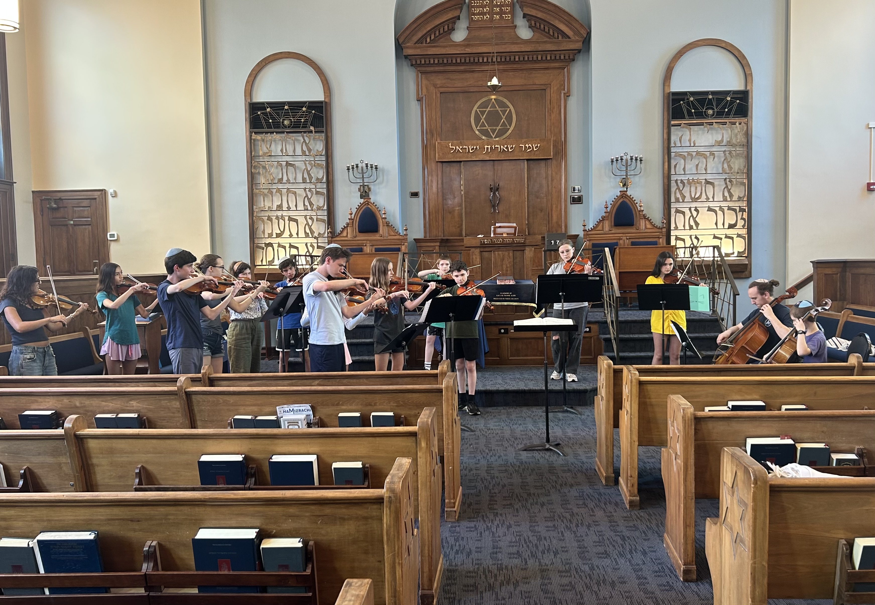 Students rehearsing chamber music