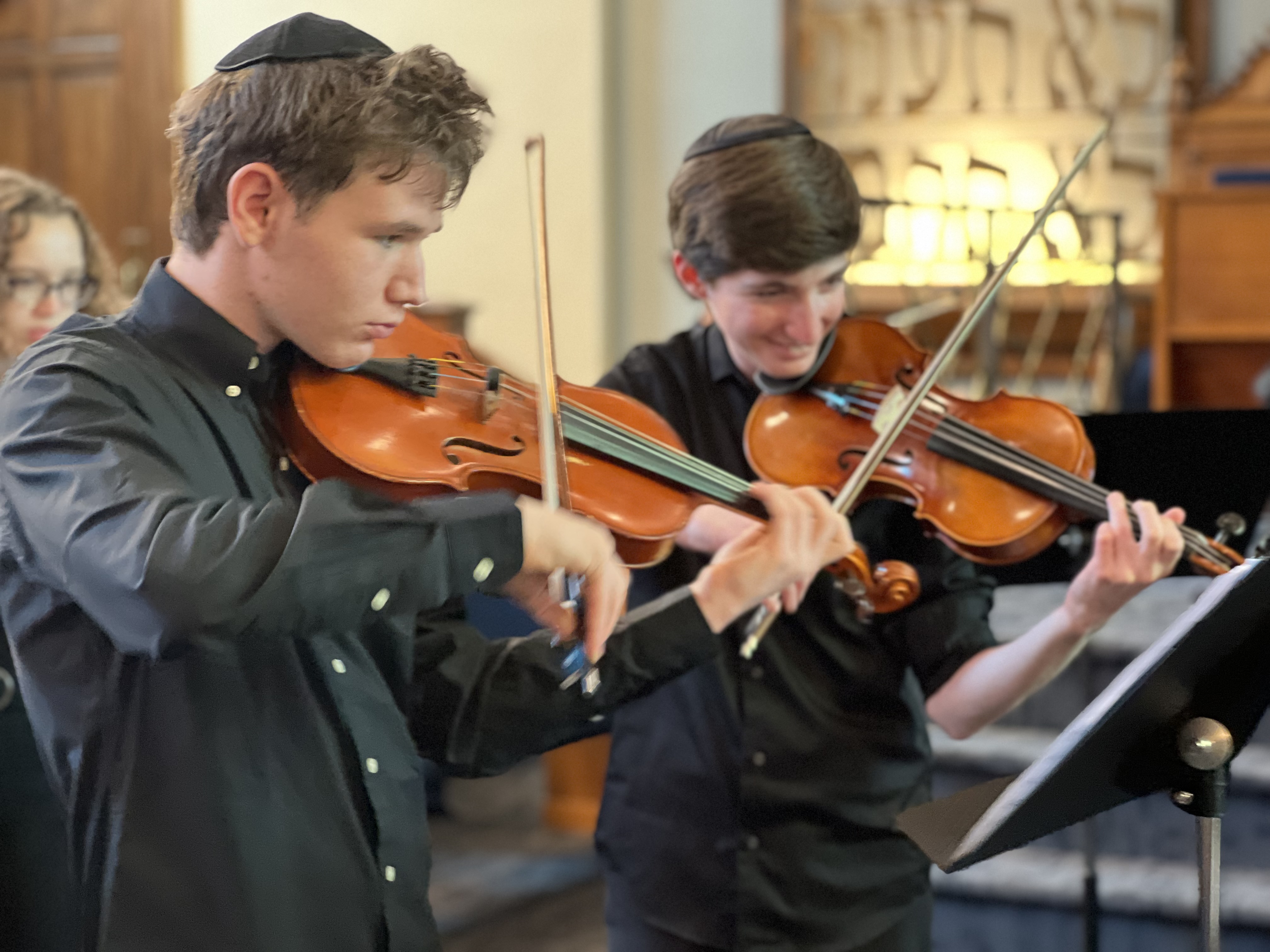 Students rehearsing chamber music