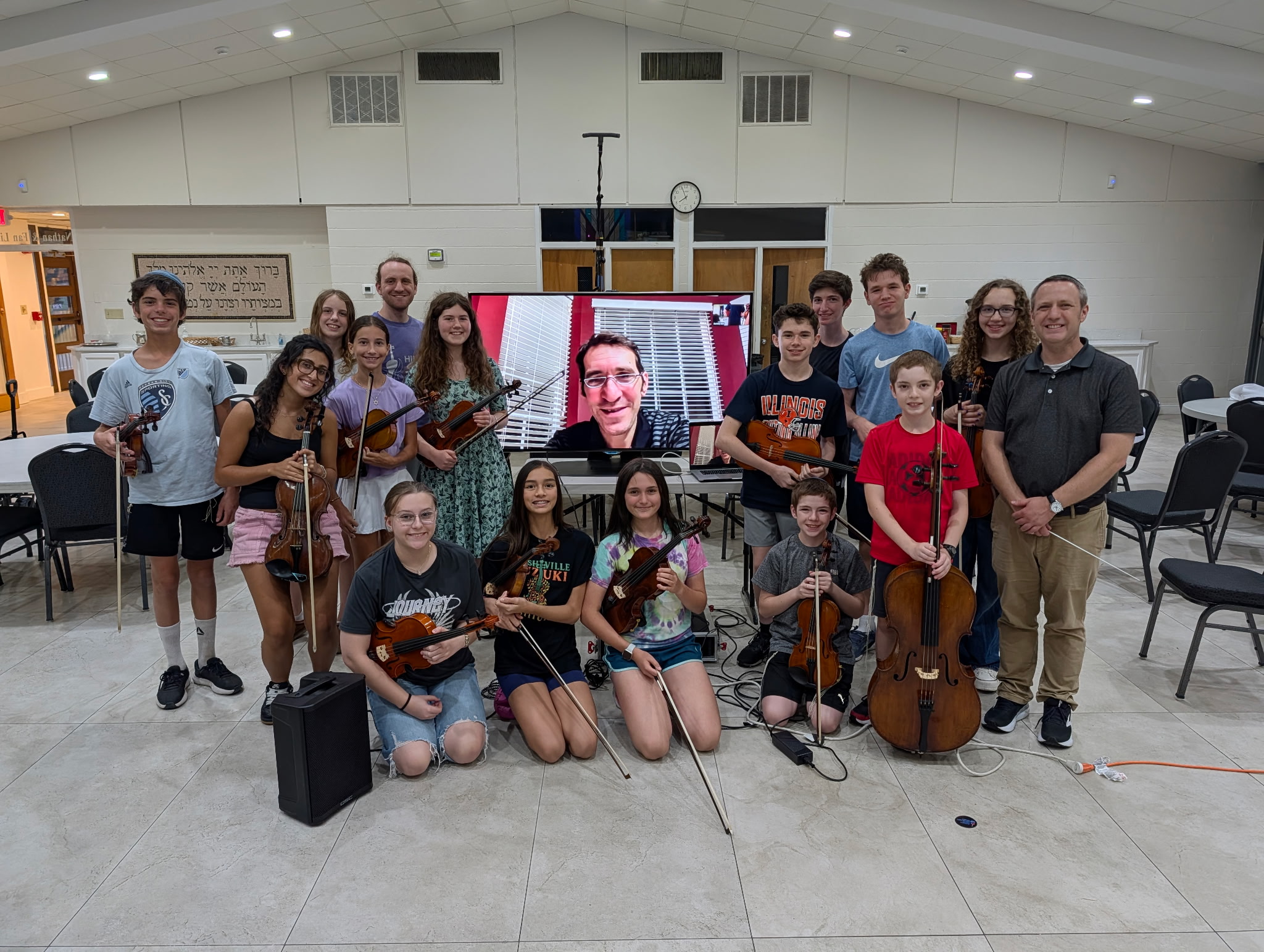 Students rehearsing chamber music